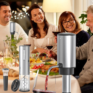 Unwrap Joy: Electric Wine Aerator and Opener Gift Set