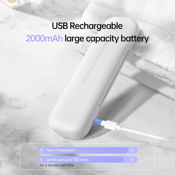 UV Toothbrush Sanitizer, Travel Cutlery Fork and Spoon UV Sanitizer Box