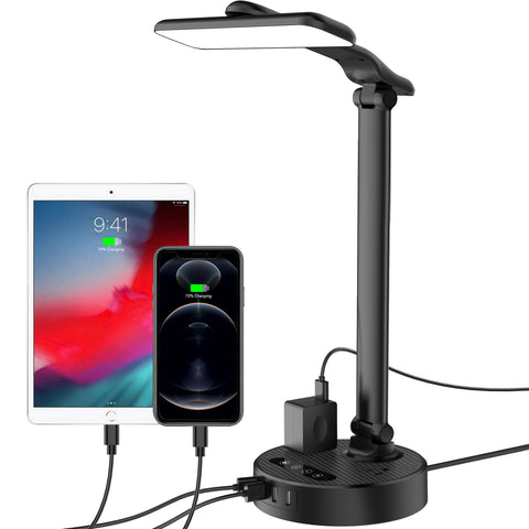 Table Lamp with USB Charger and Outlets, 500pcs
