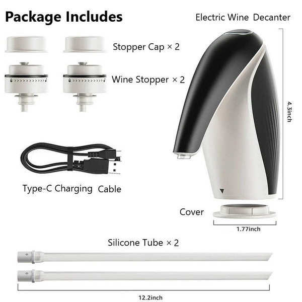 Rechargeable Wine Aerator and Preserver