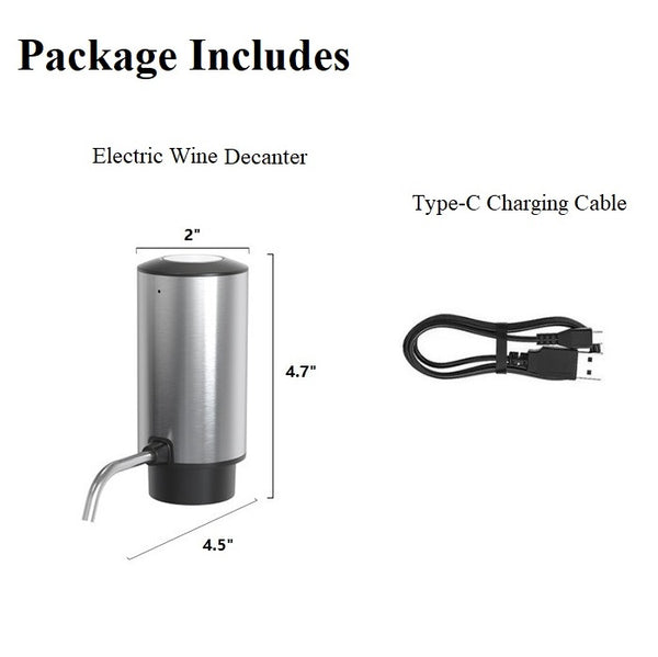 Rechargeable Wine Aerator Decanter