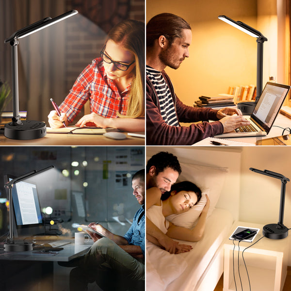 Table Lamp with USB Charger and Outlets, 500pcs