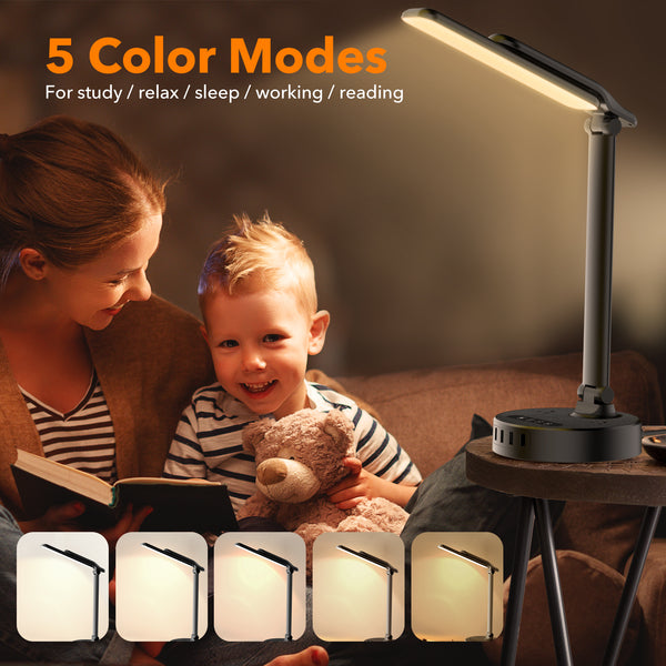 Table Lamp with USB Charger and Outlets, 500pcs