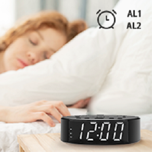Alarm Clock with USB-A and USB-C Charger and Outlets