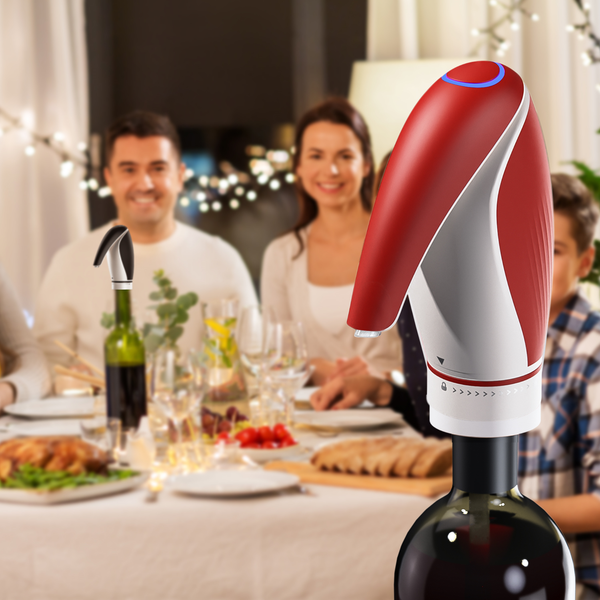 Rechargeable Wine Decanter with Aerator and Preserver