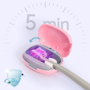 UV Toothbrush Sanitizer Case - Pink