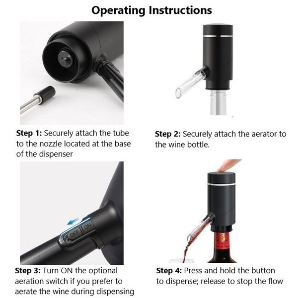 Rechargeable Electric Wine Aerator Decanter