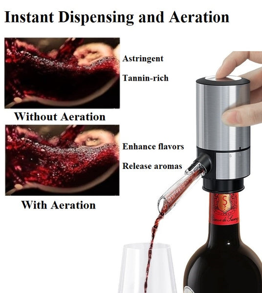 Electric Wine Decanter with Aerator - Battery Operated