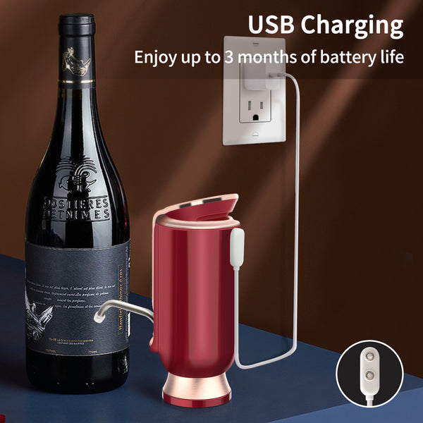 Smart Electric Wine Aerator - Red