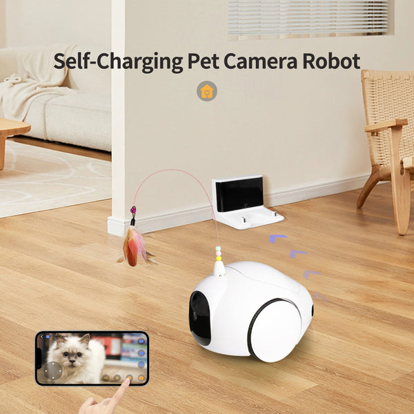 Pumpkii Self-Charging Smart Pet Camera Robot
